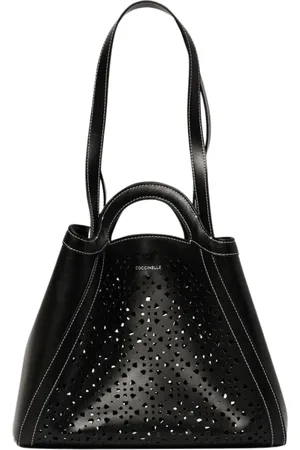 Coccinelle Femme, Sacs, Noir, Taille: ONE Size Sac à Bandoulière Noir avec Fermeture Éclair Supérieure