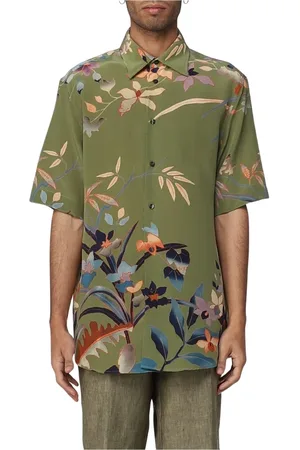 Etro Homme, Chemises, Multicolore, Taille: L Chemise de Soie Florale de Luxe