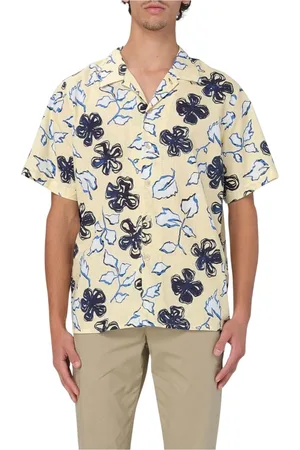 Paul Smith Homme, Chemises, Multicolore, Taille: XL Chemise en Lin Jaune à Fleurs