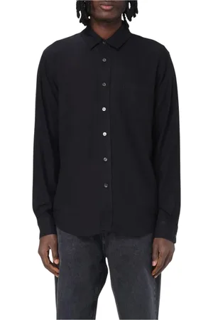 OUR LEGACY Homme, Chemises, Noir, Taille: XL Chemise Noire en Viscose à Manches Longues