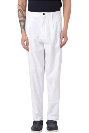 Giorgio Armani Homme, Pantalons, Blanc, Taille: M Pantalon Casual Blanc Polyvalent