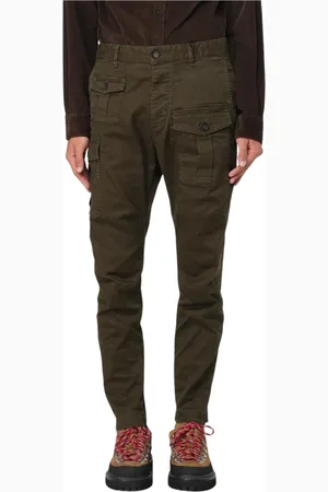 Dsquared2 Homme, Pantalons, Vert, Taille: M Pantalon Cargo Militaire