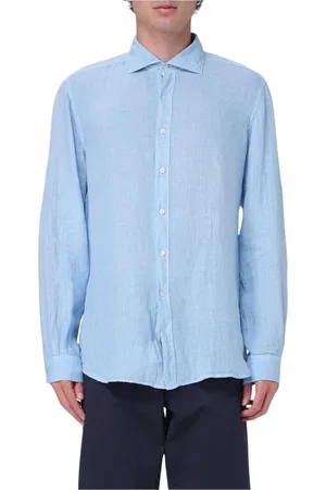 FAY Homme, Chemises, Bleu, Taille: L Chemise Casual Button-Up Raffinée