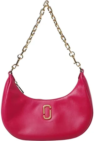 Marc Jacobs Femme, Sacs, Rose, Taille: ONE Size Curve Sac à Bandoulière en Cuir Rose