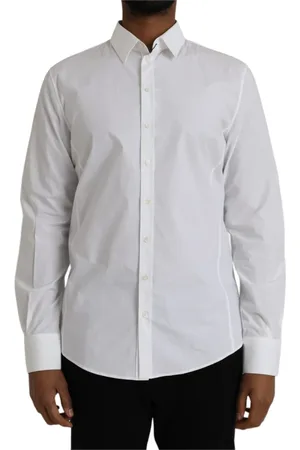 Dolce & Gabbana Homme, Chemises, Blanc, Taille: L Chemise Formelle en Coton Blanc Sicilia