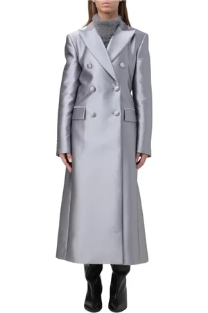 Alberta Ferretti Femme, Manteaux, Gris, Taille: 38 FR Veste ajustée argentée, Élégante et stylée