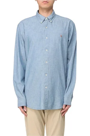 Ralph Lauren Homme, Chemises, Bleu, Taille: XL Chemise Bleue à Manches Longues Style Décontracté