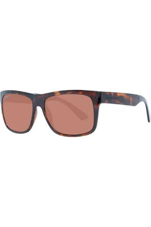 Serengeti Unisex, Accessoires, Brun, Taille: ONE Size Lunettes de Soleil Marron Polarisées Style Trapézoïdal