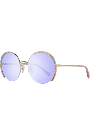Swarovski Femme, Accessoires, Jaune, Taille: ONE Size Lunettes de soleil rondes à verres bleus