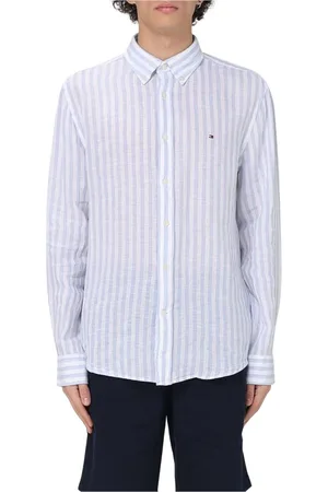 Tommy Hilfiger Homme, Chemises, Bleu, Taille: M Chemise à Rayures Bleues