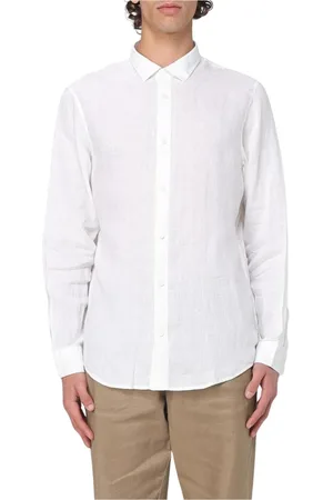 Armani Exchange Homme, Chemises, Blanc, Taille: M Chemise Blanche Casual à Manches Longues