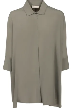 BLANCA Femme, Blouses et Chemises, Vert, Taille: 38 FR Chemise Verte en Mélange de Soie