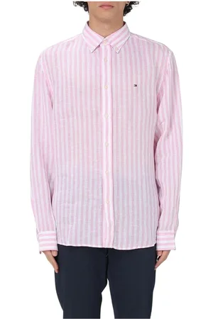 Tommy Hilfiger Homme, Chemises, Rose, Taille: L Chemise à Rayures Rose