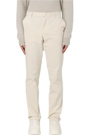 HUGO BOSS Homme, Pantalons, Blanc, Taille: L Pantalon Gris Coupe Droite Moderne