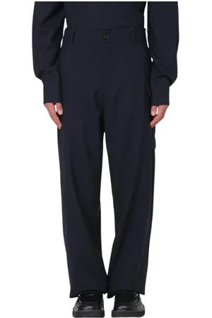 Marni Homme, Pantalons, Bleu, Taille: L Pantalon en Laine Bleu Coupe Décontractée