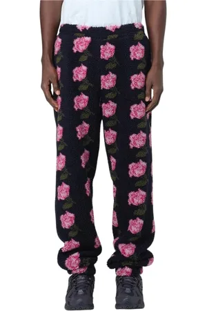 Msgm Homme, Pantalons, Multicolore, Taille: M Pantalon en Molleton Floral Coloré