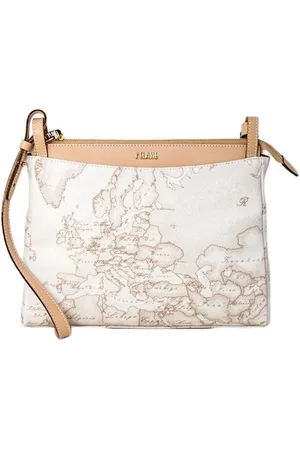 ALVIERO MARTINI 1A CLASSE Femme, Sacs, Blanc, Taille: ONE Size Sac Élégant en Cuir et Coton
