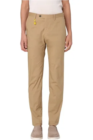 Manuel Ritz Homme, Pantalons, , Taille: S Pantalon en Coton Bleu Ajout Élégant