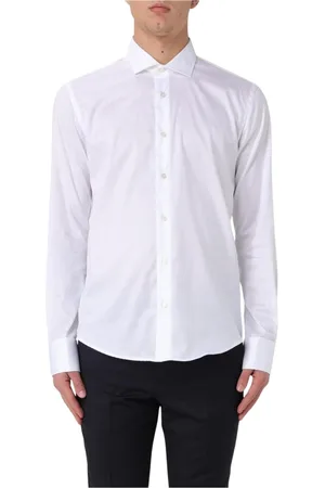 Brian Dales Homme, Chemises, Blanc, Taille: M Chemise Blanche à Manches Longues