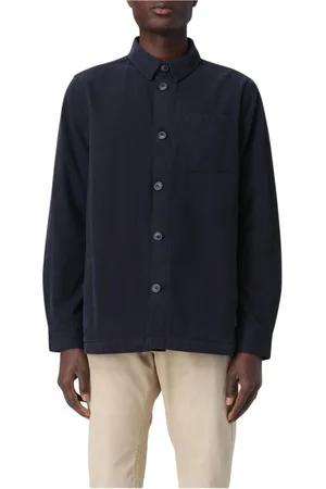 Barbour Homme, Chemises, Bleu, Taille: S Chemise Classique Bleue à Manches Longues