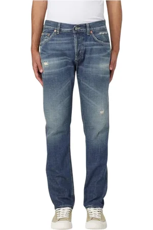 Dondup Homme, Jeans, Bleu, Taille: W34 Jean en denim déchiré moderne