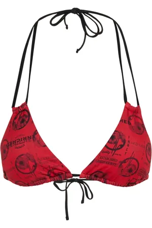 Iceberg Femme, Maillots de bain, Rouge, Taille: 42 FR Haut de maillot de bain triangle rouge avec des clous métalliques sous la poitrine