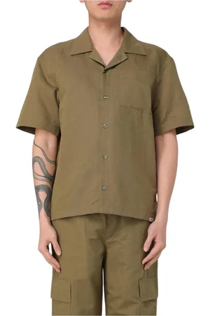 Colmar Homme, Chemises, Vert, Taille: XL Chemise à Manches Courtes Style Militaire