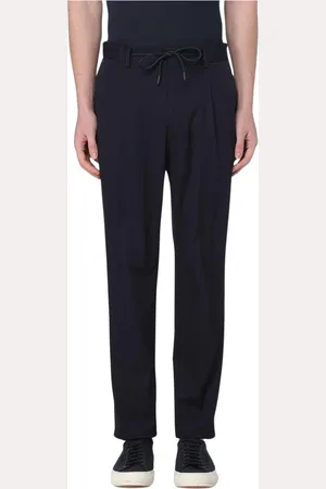 Manuel Ritz Homme, Pantalons, Bleu, Taille: XL Pantalon Bleu à Taille à Cordon Élégant