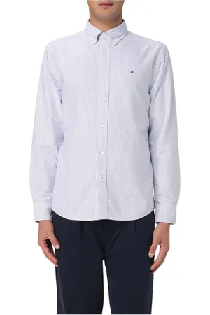 Tommy Hilfiger Homme, Chemises, Bleu, Taille: M Chemise Oxford à Rayures Bleues