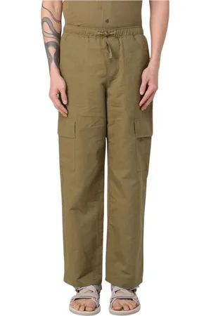 Colmar Homme, Pantalons, Vert, Taille: S Pantalon cargo en lin beige avec cordon de serrage