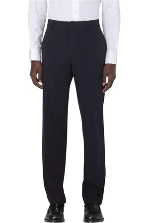 Emporio Armani Homme, Pantalons, Bleu, Taille: XL Pantalon de Costume Droit Bleu Marine