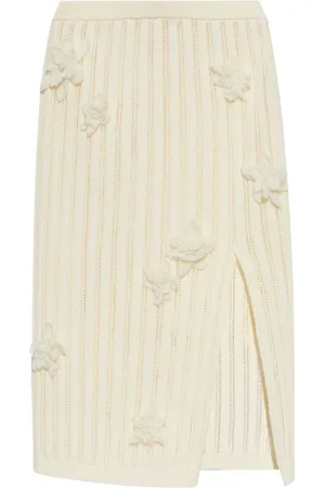 Casablanca Femme, Jupes, , Taille: 38 FR Jupe Blanche en Coton Style Élégant