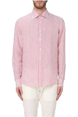 Paul & Shark Homme, Chemises, Rouge, Taille: 2XL Chemise à Rayures Saumon