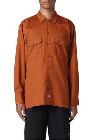Dickies Homme, Chemises, , Taille: S Chemise de Travail Rouille Coupe Régulière