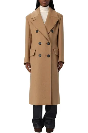 Max Mara Femme, Manteaux, Brun, Taille: 32 FR Elegant Camel Hair Maxi Coat