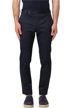 PT Torino Homme, Pantalons, Bleu, Taille: XL Pantalon Slim Fit en Coton Couleur Boue