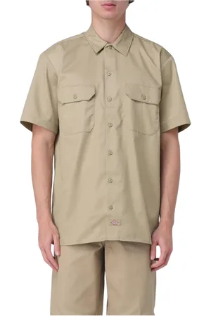 Dickies Homme, Chemises, Vert, Taille: S Chemise Noire à Boutons, Style Intemporel