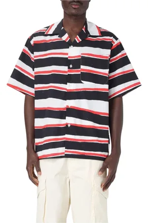 Msgm Homme, Chemises, Multicolore, Taille: L Chemise à Col Camp Rayée
