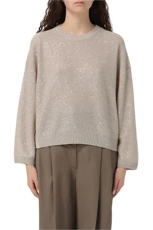 Brunello Cucinelli Femme, Pulls, , Taille: 40 FR Cardigan Pull à Sequins