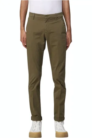 Dondup Homme, Pantalons, Vert, Taille: W30 Chinos Slim Fit Bleu Classique