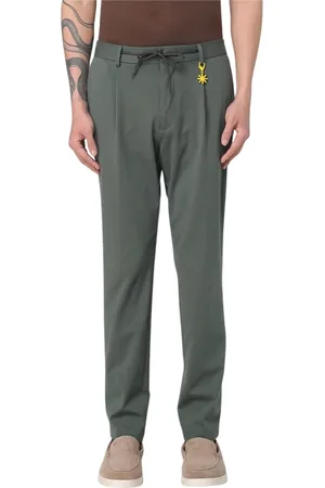 Manuel Ritz Homme, Pantalons, Vert, Taille: 3XL Pantalon Bleu Plissé à Cordon