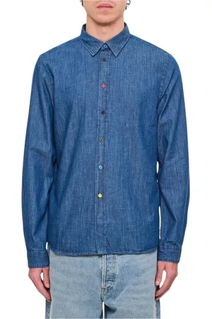 Paul Smith Homme, Chemises, Bleu, Taille: M Chemise en Denim Multicolore avec Boutons