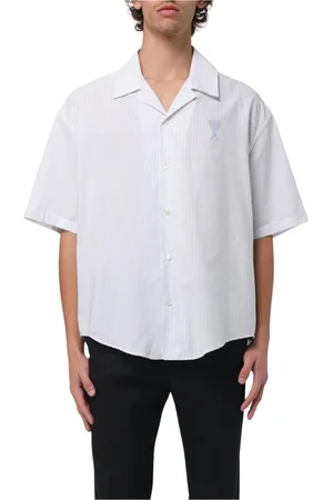 Ami Homme, Chemises, Blanc, Taille: M Chemise Blanche Classique à Manches Courtes
