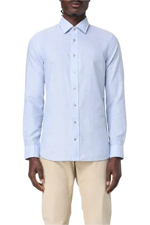 Michael Kors Homme, Chemises, Bleu, Taille: M Chemise boutonnée bleue élégante