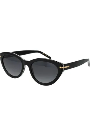 HUGO BOSS Femme, Accessoires, Noir, Taille: ONE Size Lunettes de Soleil Cat Eye Noires avec Verres Gris Dégradés