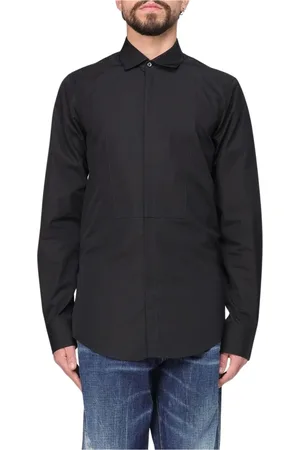 Dsquared2 Homme, Chemises, Noir, Taille: S Chemise Formelle en Coton Noir à Manches Longues