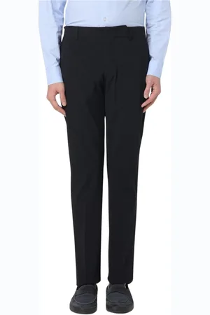 PT Torino Homme, Pantalons, Noir, Taille: L Pantalon Slim-Fit avec Passants pour Ceinture