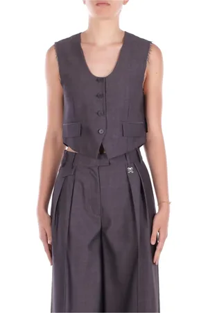John Richmond Femme, Vestes, Gris, Taille: 36 FR Vestes grises avec fermeture boutonnée