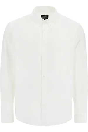 A.P.C. Homme, Chemises, Blanc, Taille: M Chemise Bleue Coupe Décontractée
