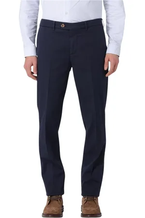 Brunello Cucinelli Homme, Pantalons, Bleu, Taille: XL Pantalon Casual en Coton Bleu Marine